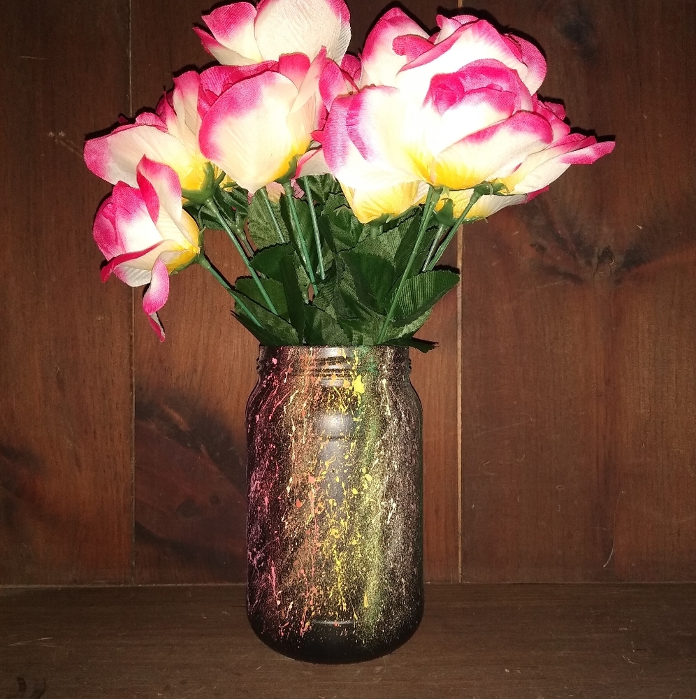 Hand painted Jar